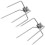 2 Pcs Barbecue Fork Grill Charcoal Rotisserie Tools Bbq Silver 5