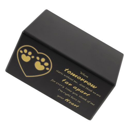 Wooden Cremation Urn For Pet Ashes Black Elegant 1pack 2