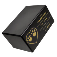 Wooden Cremation Urn For Pet Ashes Black Elegant 1pack