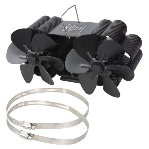 Fireplace Fan Quiet and Effective Heat Circulation Heat Powered