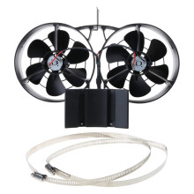 Fireplace Fan,Heat Powered Stove Fan with Cover Efficient Heat