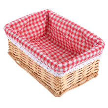 Wicker Storage Basket With Liners for Home Kitchen Bathroom