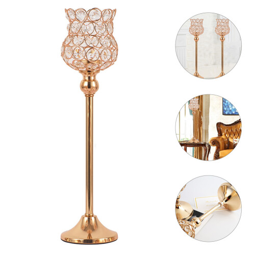 Mlins  Unity Candles For Wedding Gold Holder Crystal Elegant 2