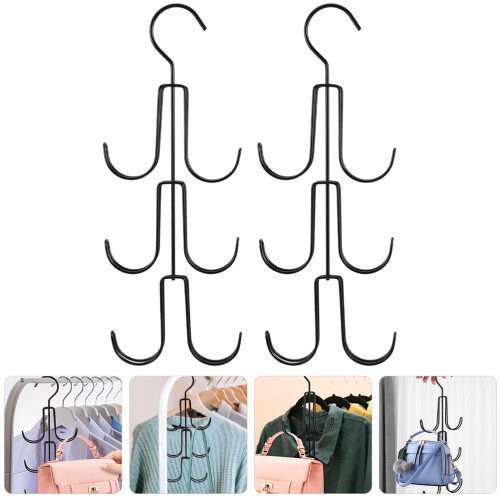 Handbag Storage Holder Iron For Closet 2pcs 14.6x5.5in 1