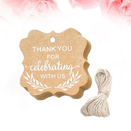 Raindrops  100 Pcs Birthday Tag Label Food Package Tags Scrapbooking 1
