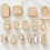 Raindrops  100 Pcs Birthday Tag Label Food Package Tags Scrapbooking 11