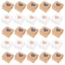 40Stk Pastry Papierboxen Mit Klarsichtdeckel, , Praktisch