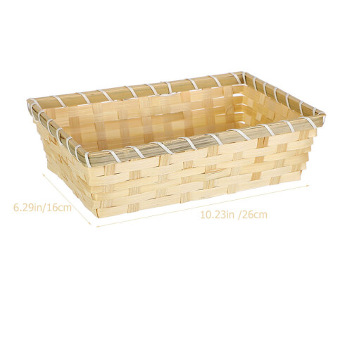 Beige Leichter Bambus Eierkorb Multifunktionaler Aufbewahrungskorb 2