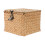 Straw Storage Box Child Decorative Bin With Lid Wicker Container 1