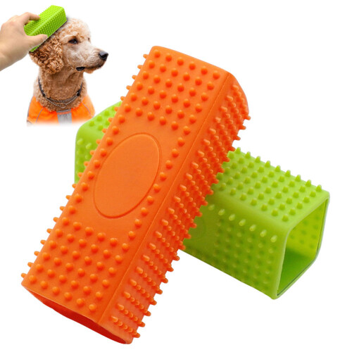 Silicone Dog Brush Assorted Color 2pcs