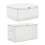 2Pcs Stackable Plastic Clothes Box Wardrobe Organizer Container 1