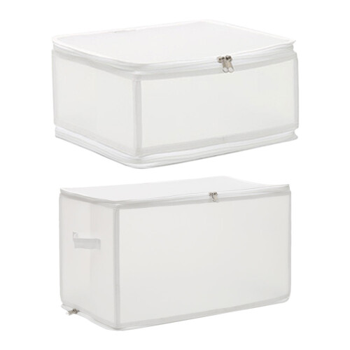 2Pcs Stackable Plastic Clothes Box Wardrobe Organizer Container