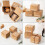 10Pcs Kraft Paper Cookie Boxes Multipurpose Takeaway Dessert Packing 9