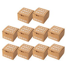 10Pcs Kraft Paper Cookie Boxes Multipurpose Takeaway Dessert Packing