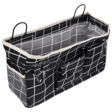 1Panier De Rangement Mural En Lin Noir Style