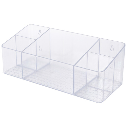 1Pc Hanging Bathroom Storage Rack Transparent No-Punch Wall Organizer