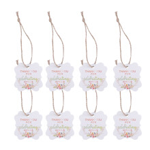 100pcs Antler Hangtag Thank You Tags with Twine for Wedding Party