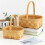 Woven Basket For Valentine'S Day In Light Brown 1pcs 3