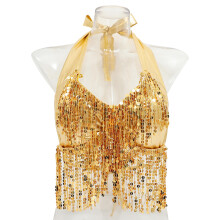 Glitter Dance Bra Tassel Tops Sequin Apparel Women's'S