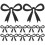 Birthday Party Decoration Bow Drinks Tags Black 12pcs 1