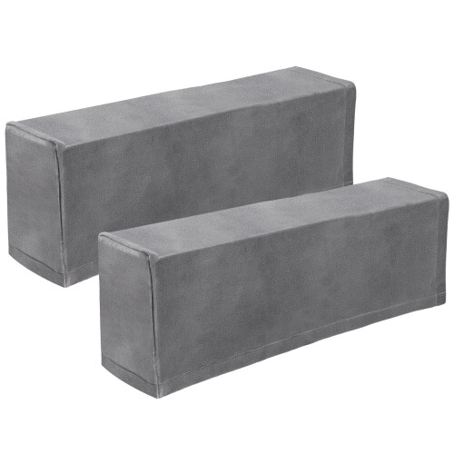 2pcs Universal Sofa Armrest Cover Grey