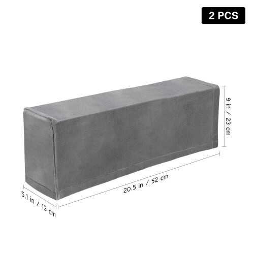 2pcs Universal Sofa Armrest Cover Grey 1