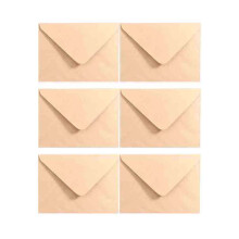 50Pcs Beige Paper Envelopes for Letters Mini Elegant Card Storage