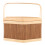 Storage Basket Bamboo 1pcs 9.4x9.4x5.5in 8