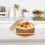 Storage Basket Bamboo 1pcs 9.4x9.4x5.5in 5