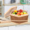 Storage Basket Bamboo 1pcs 9.4x9.4x5.5in 11