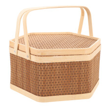 Storage Basket Bamboo 1pcs 9.4x9.4x5.5in