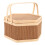 Storage Basket Bamboo 1pcs 9.4x9.4x5.5in 1