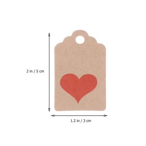 200pcs Wedding Tags Card Kraft Paper For Creative Users 5x3cm 2