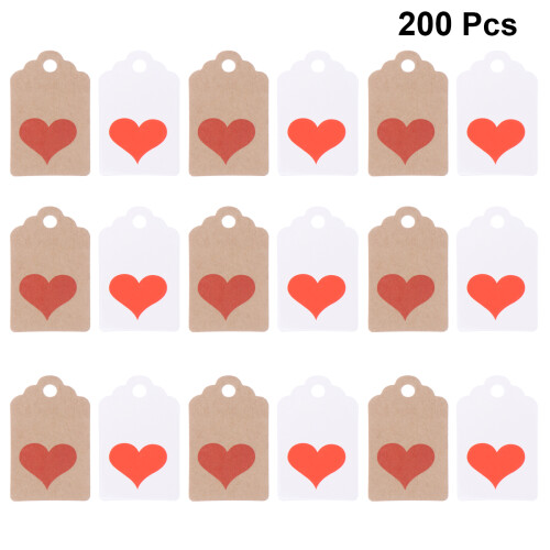 200pcs Wedding Tags Card Kraft Paper For Creative Users 5x3cm 1