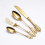 1set Engraved Fork In Golden For Western Dinnerware Home Dining 3