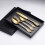 1set Engraved Fork In Golden For Western Dinnerware Home Dining 8
