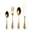 1set Engraved Fork In Golden For Western Dinnerware Home Dining 4