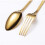 1set Engraved Fork In Golden For Western Dinnerware Home Dining 10