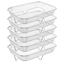 5pcs Stainless Steel Dehydrator Rack Air Fryer Cooling Tray