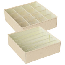 1Ensemble Boîte Rangement Sous-Vêtements Pour Beige