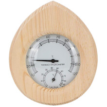 Khaki Sauna Hygrometer Met , Koperen En ABS Behuizing