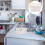3Pcs Small Plastic Storage Baskets with Handles White for Kitchen 11