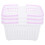 3Pcs Small Plastic Storage Baskets with Handles White for Kitchen 8