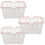 3Pcs Small Plastic Storage Baskets with Handles White for Kitchen 10