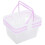 3Pcs Small Plastic Storage Baskets with Handles White for Kitchen 7