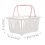 3Pcs Small Plastic Storage Baskets with Handles White for Kitchen 2