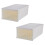 2Pcs Durable Transparent Shoes Storage Box Plastic Organizer for Home 1