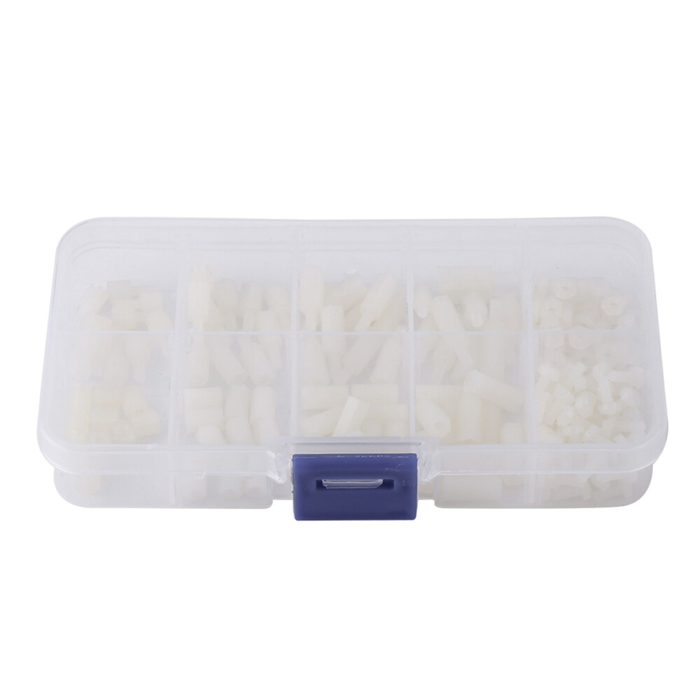 200pcs M2.5 Nylon Male Female Hex Standoff Bolts