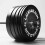D Series Black Rubber Barbell Plates (150KG) - Weight Set 3