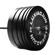 D Series Black Rubber Barbell Plates (150KG) - Weight Set